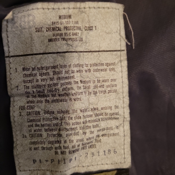 🔥 Vintage 90s US Army MOPP Camo Jacket – Chemical Protective Military Surplus - Picture 5 of 5